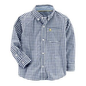 Carter’s Blue Gingham Button Down - 6M